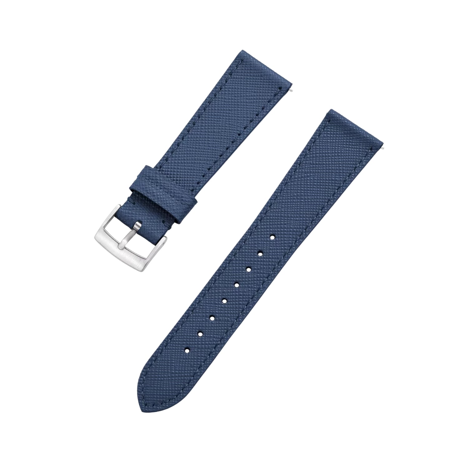 Dunkel Blaues Leder Uhrenarmband – Handgefertigtes Ersatzband – Helvetus® - Helvetus DE