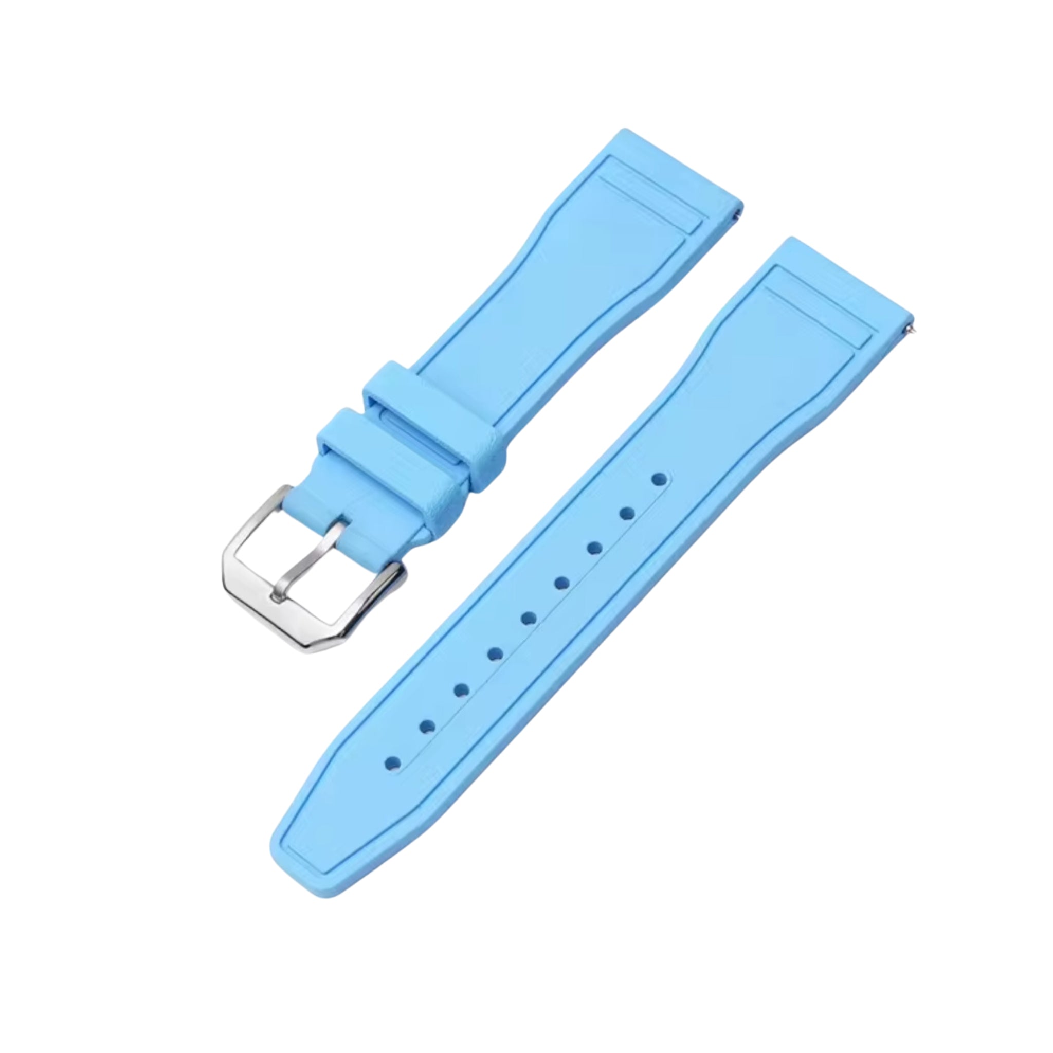 FKM Kautschukarmband – Für IWC Portugieser/Aquatimer/Alle Pilot Modelle/Portugieser/Portofino – Hell Blau - Helvetus DE