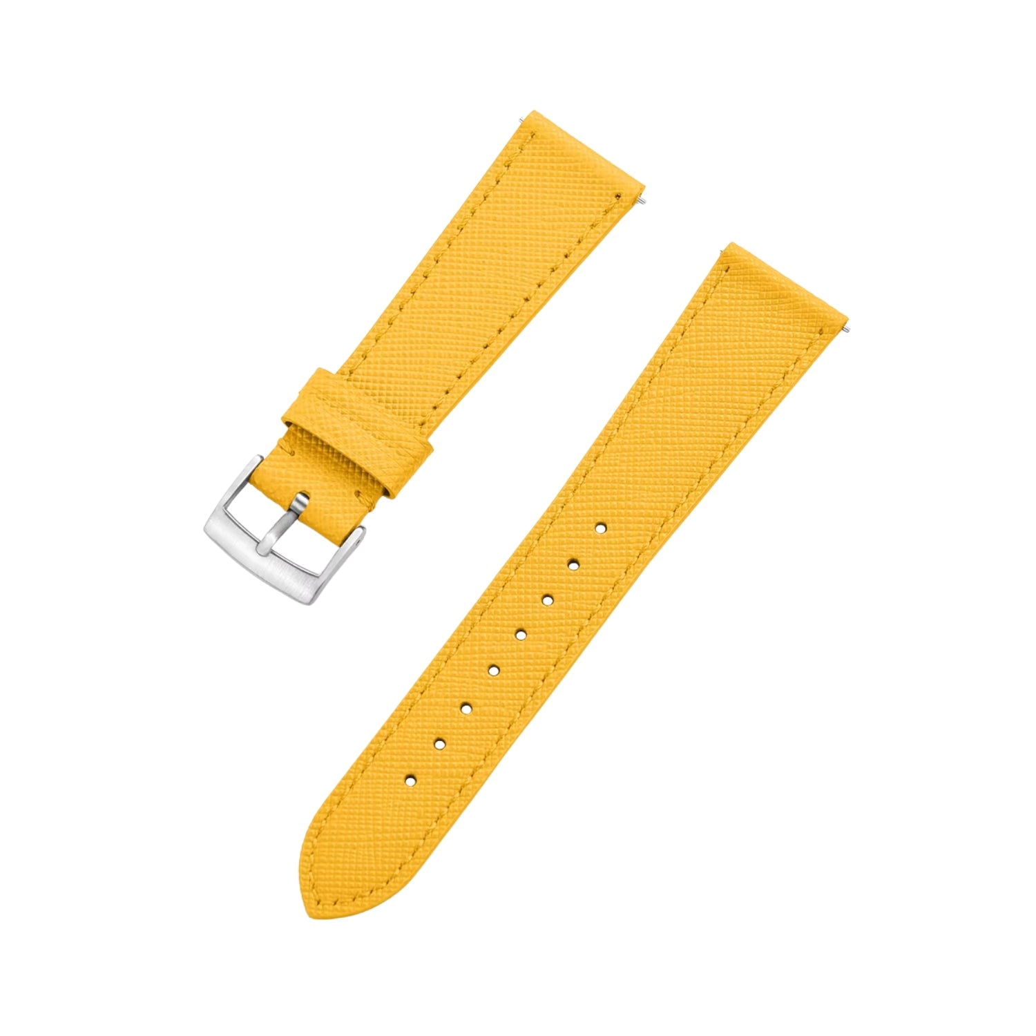 Gelbes Leder Uhrenarmband – Handgefertigtes Ersatzband – Helvetus® - Helvetus DE