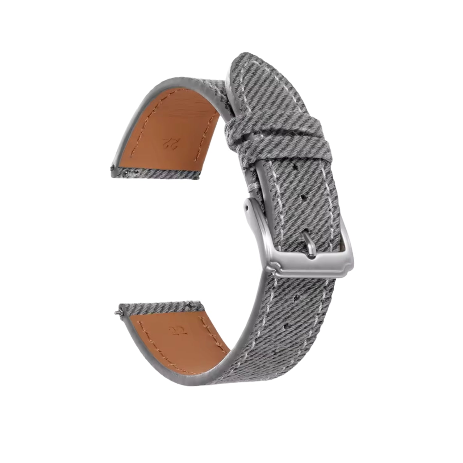 Graues Handgefertigtes Denim - Uhrenarmband – DenimaTex™ von Helvetus® - Helvetus DE