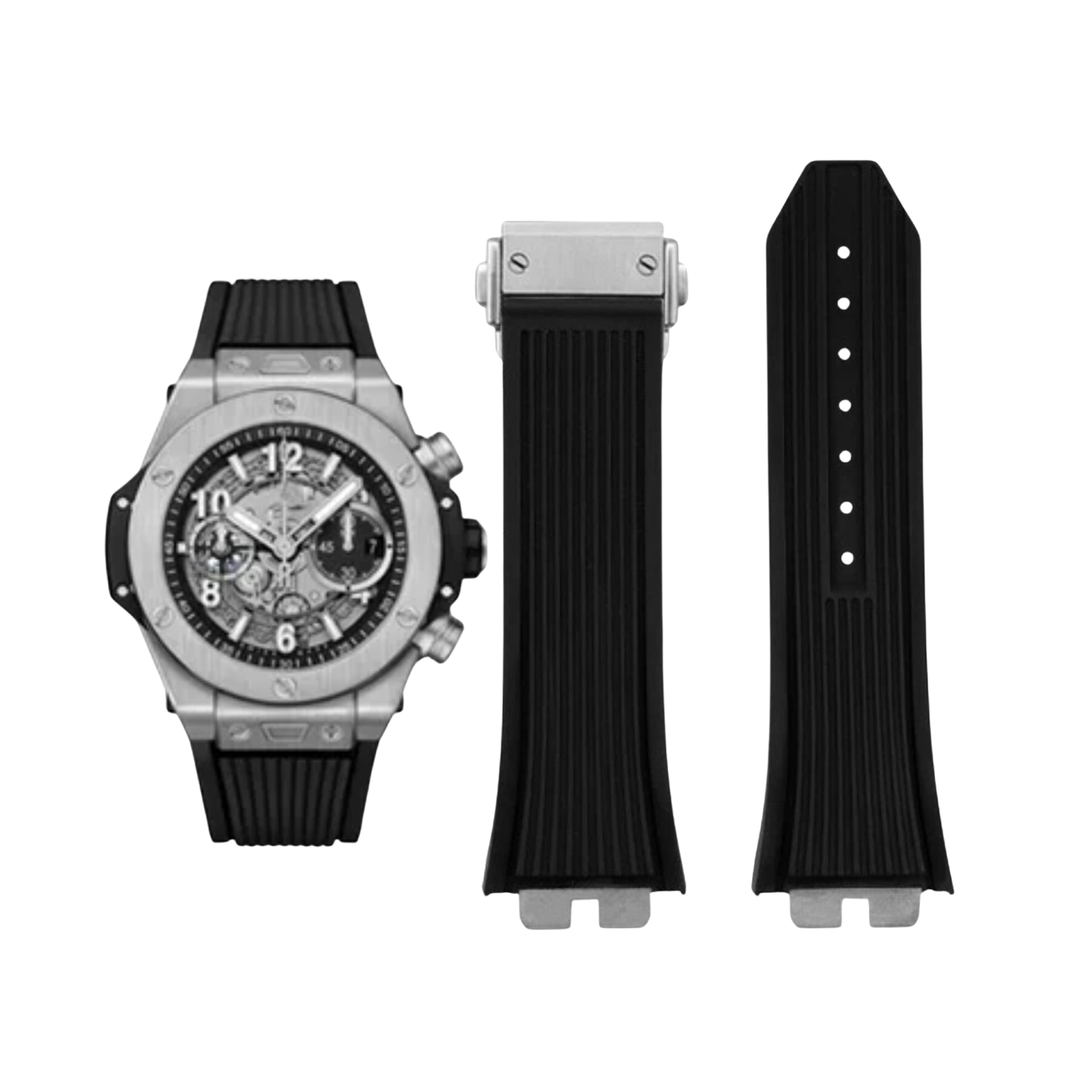 Hublot Big Bang Unico Click Armband aus Kautschuk – Schwarz - Helvetus DE