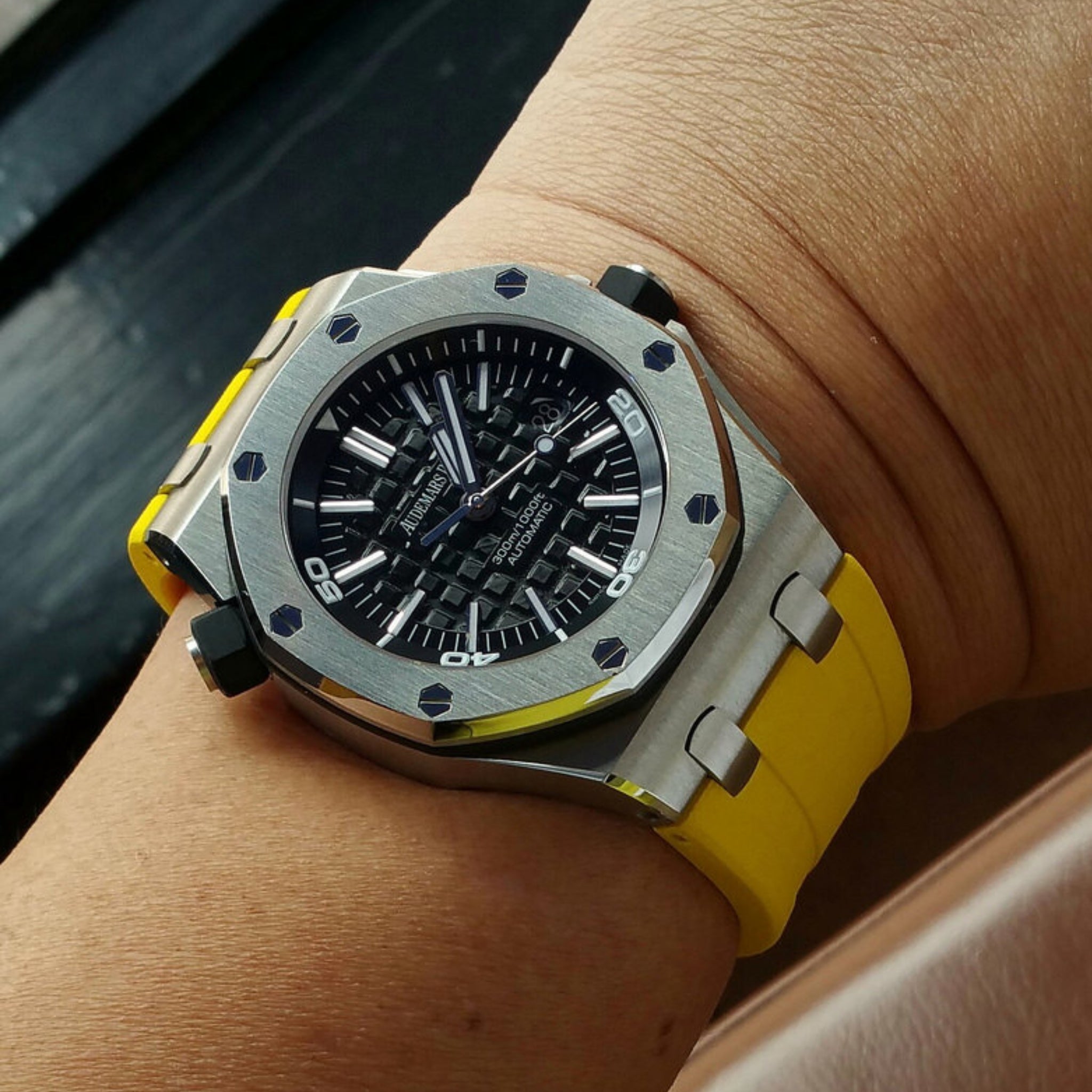 Kautschuk Armband - fur alle AP Offshore Diver - Gelb - Helvetus DE