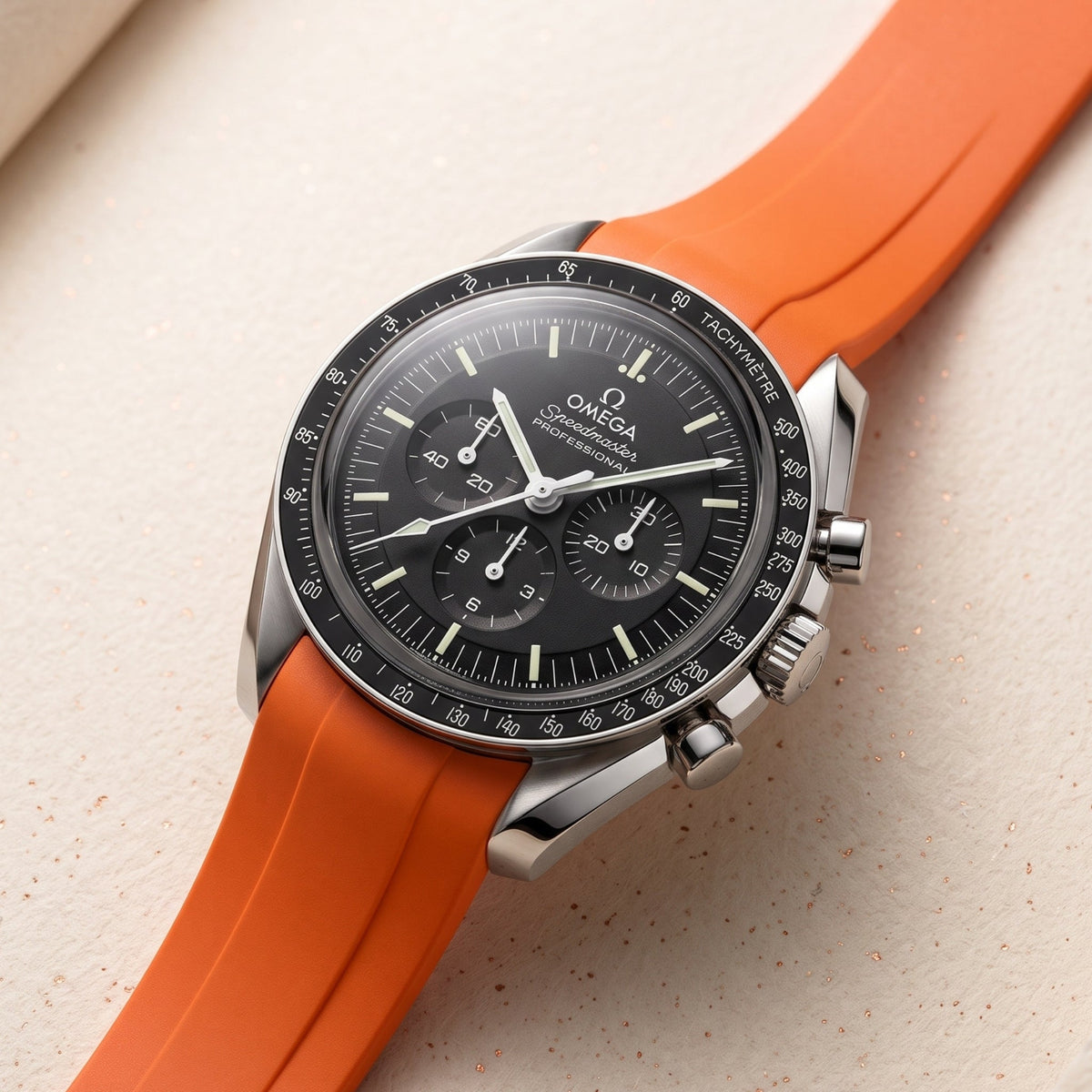 Kautschukarmband – Für Omega Speedmaster – Orange - Helvetus