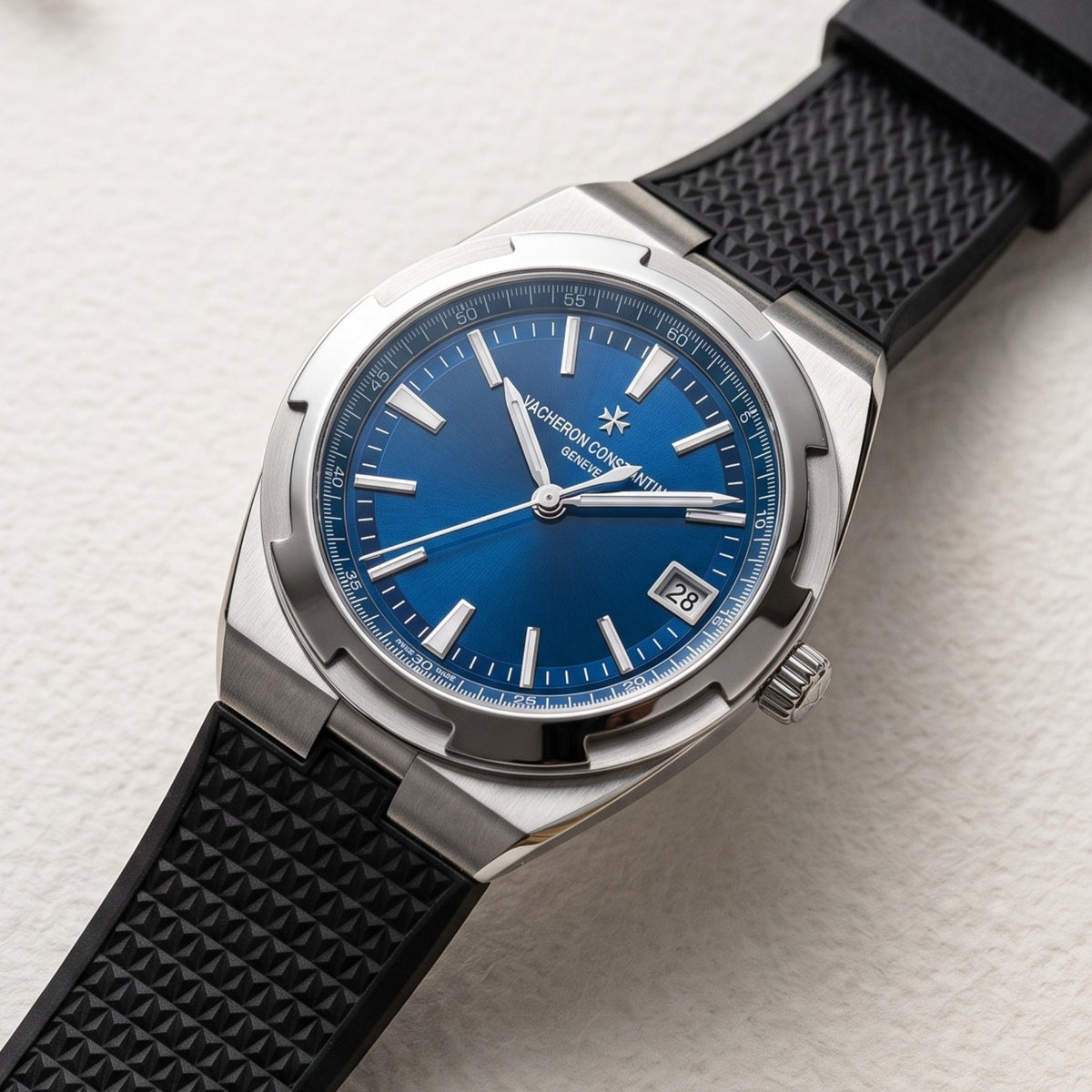 Kautschukarmband – für Vacheron Constantin Overseas – Schwarz - Helvetus