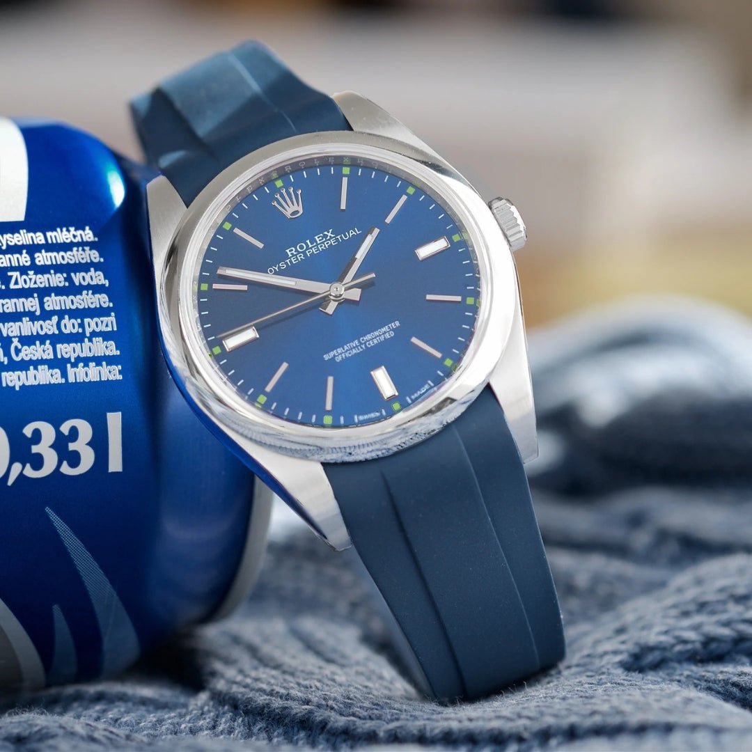 Kautschukarmband für Rolex Oyster Perpetual 41mm – Dunkel Blau - Helvetus DE