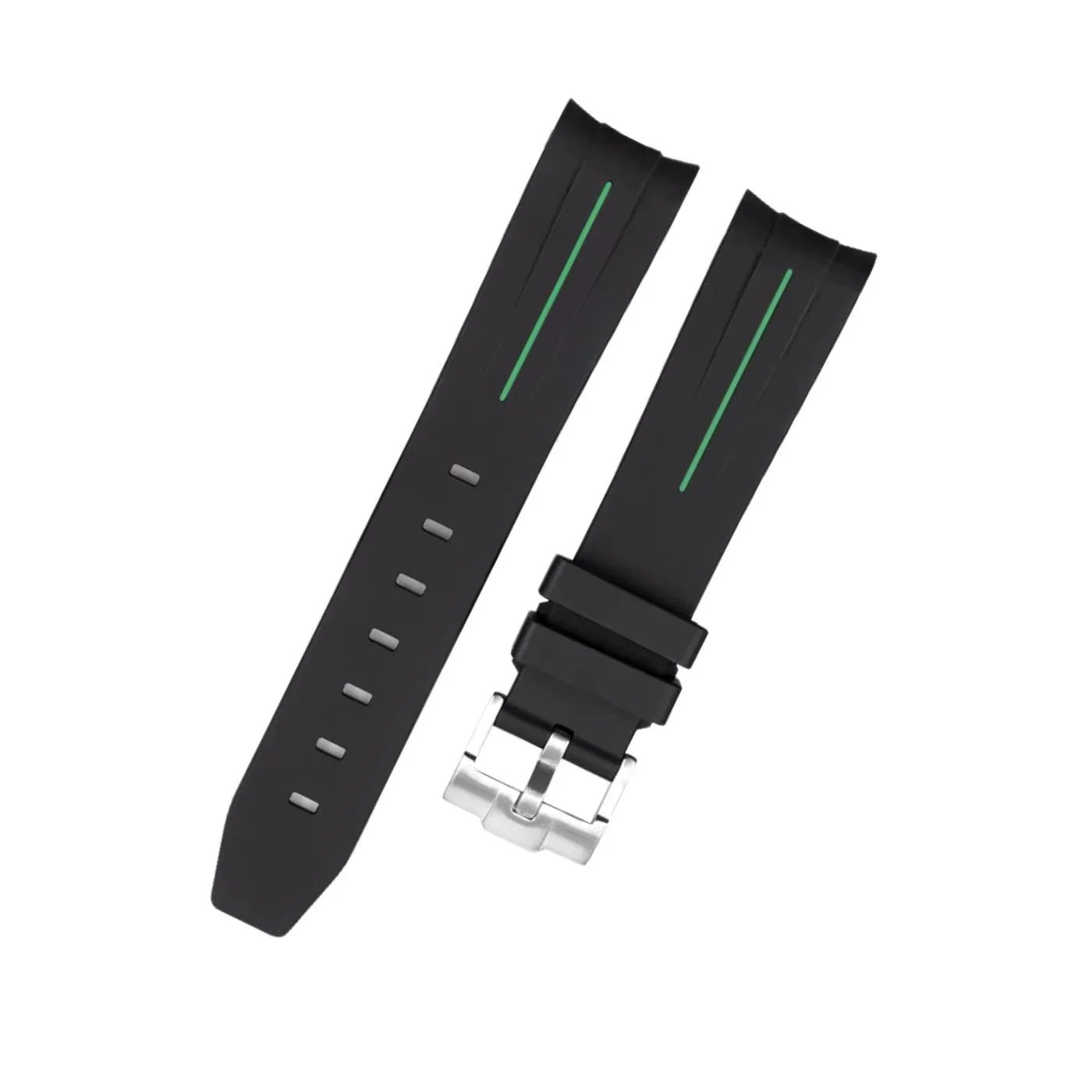 Kautschukarmband für Rolex Sky - Dweller – Schwarz/Grün Linie | LuxLine® - Helvetus DE