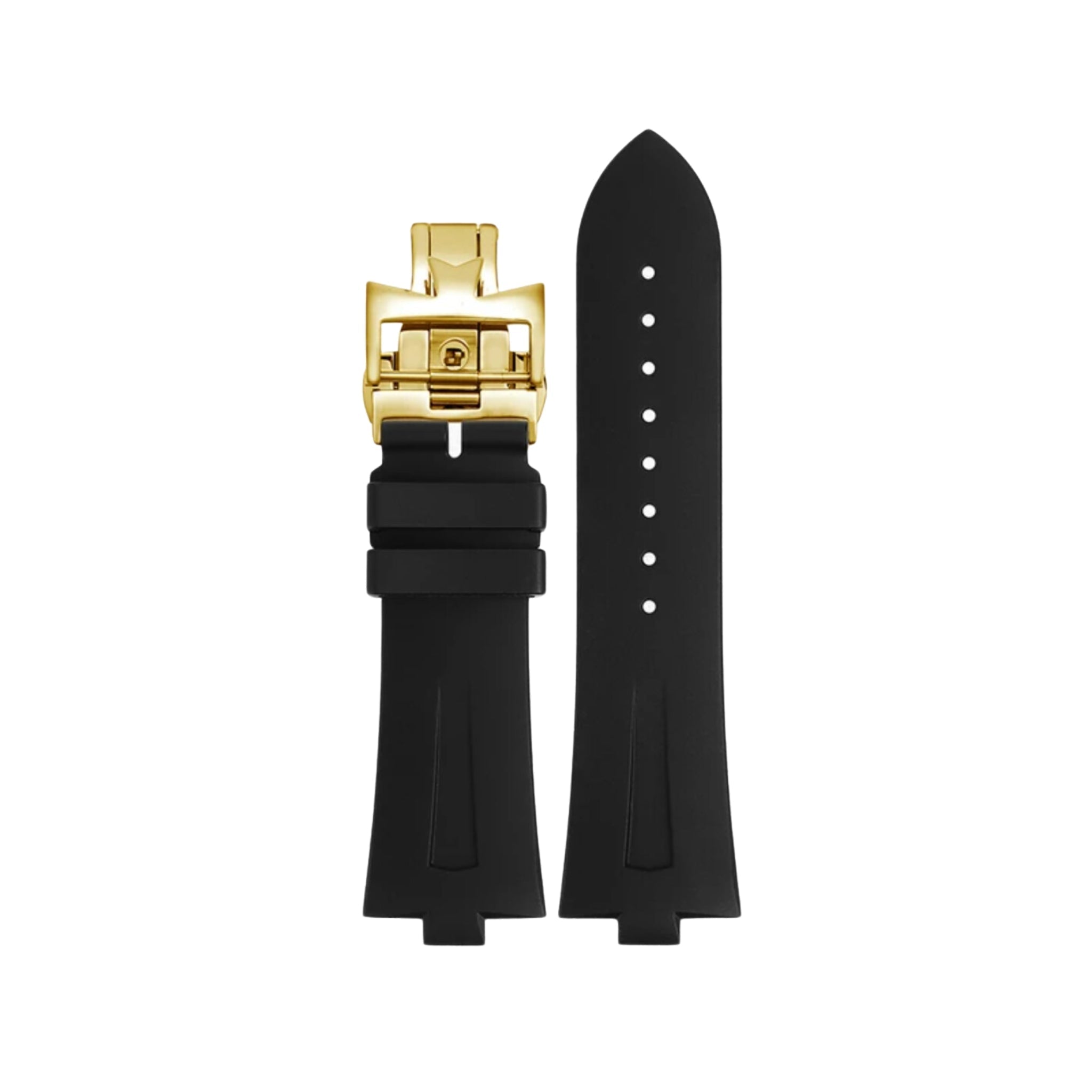 Kautschukarmband – für Vacheron Constantin Overseas 25mm – Schwarz - Helvetus DE