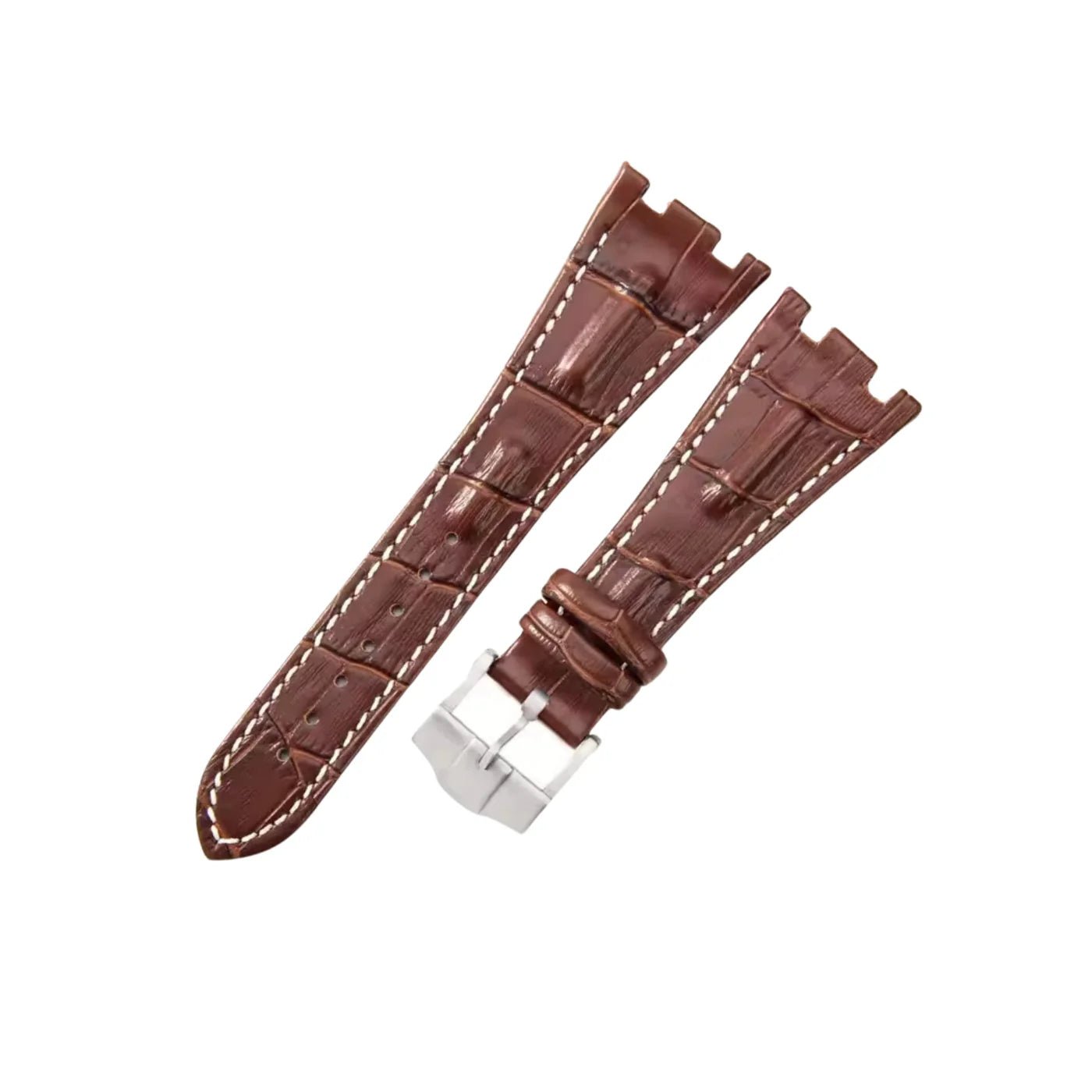 Krokodil Armband - fur alle AP Offshore 42mm - Braun - Helvetus DE