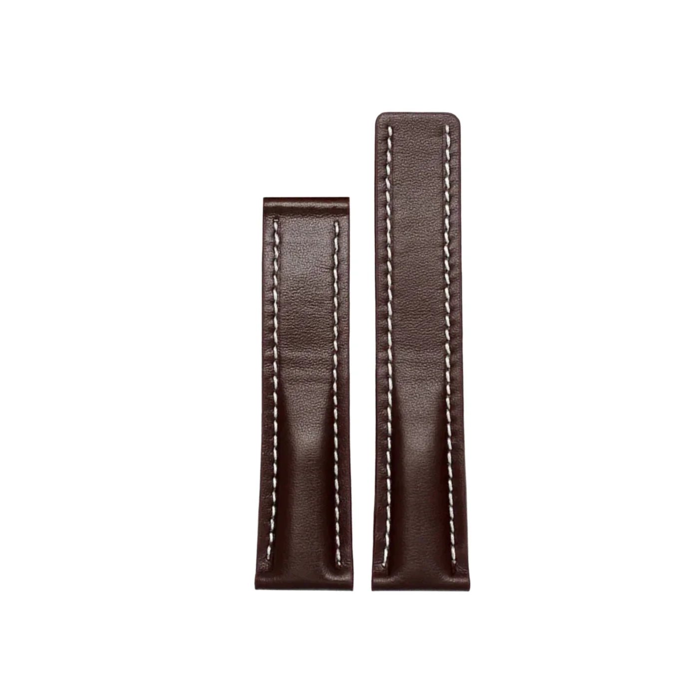 Leder Armband - für Breitling Uhren - Flach Braun - Helvetus DE