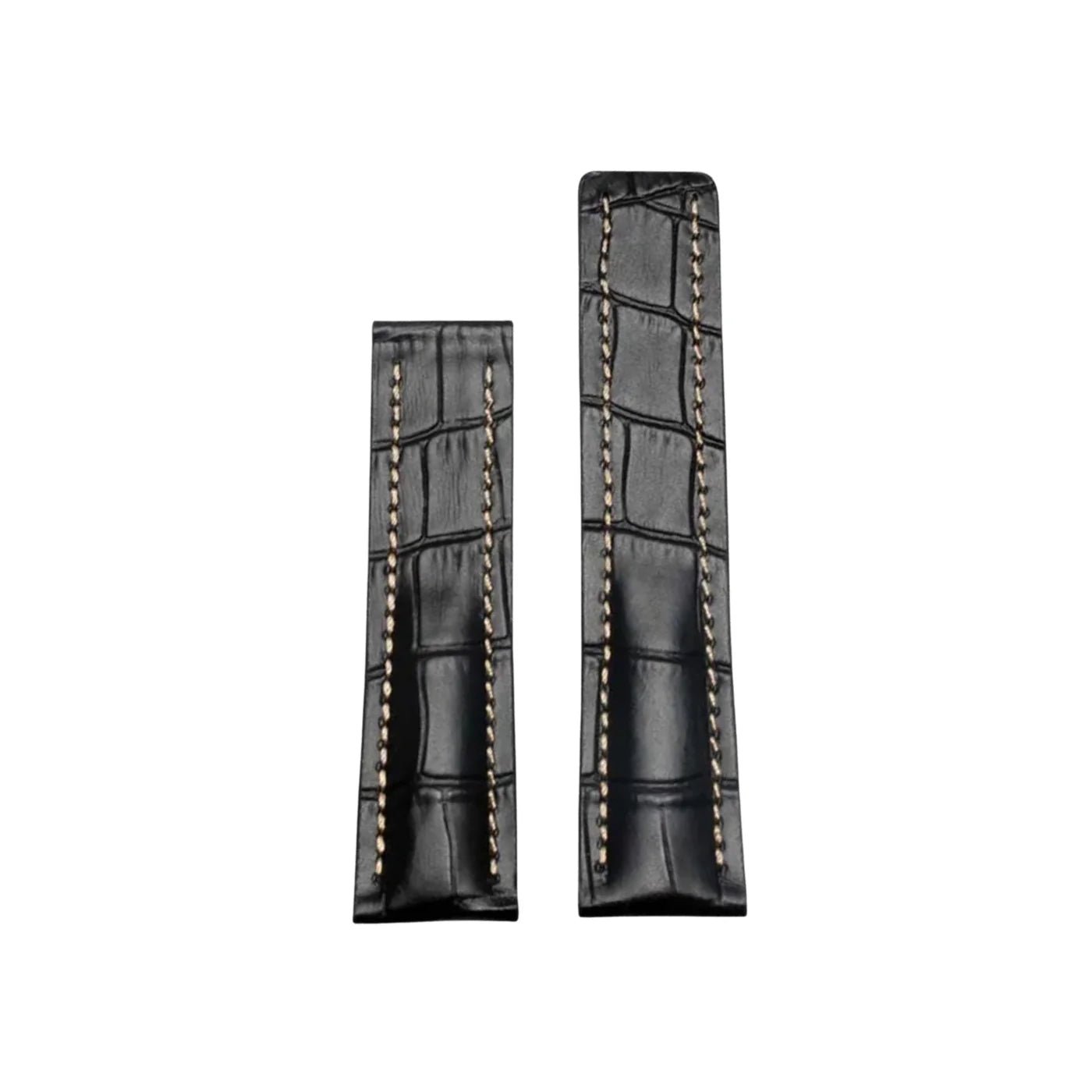 Leder Armband - für Breitling Uhren - Schwarz - Helvetus DE