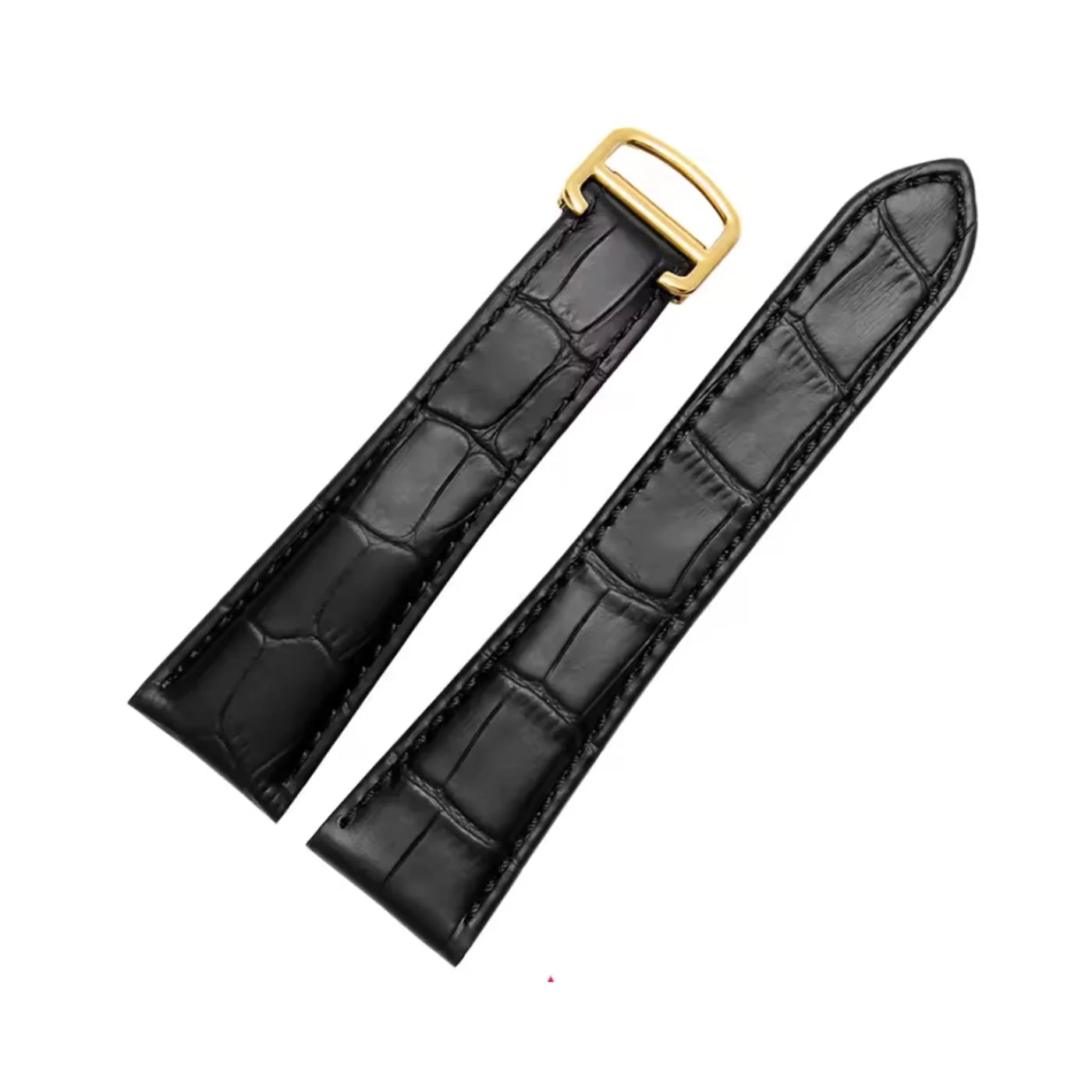 Leder Armband - fur Cartier Calibre - Schwarz - Helvetus DE