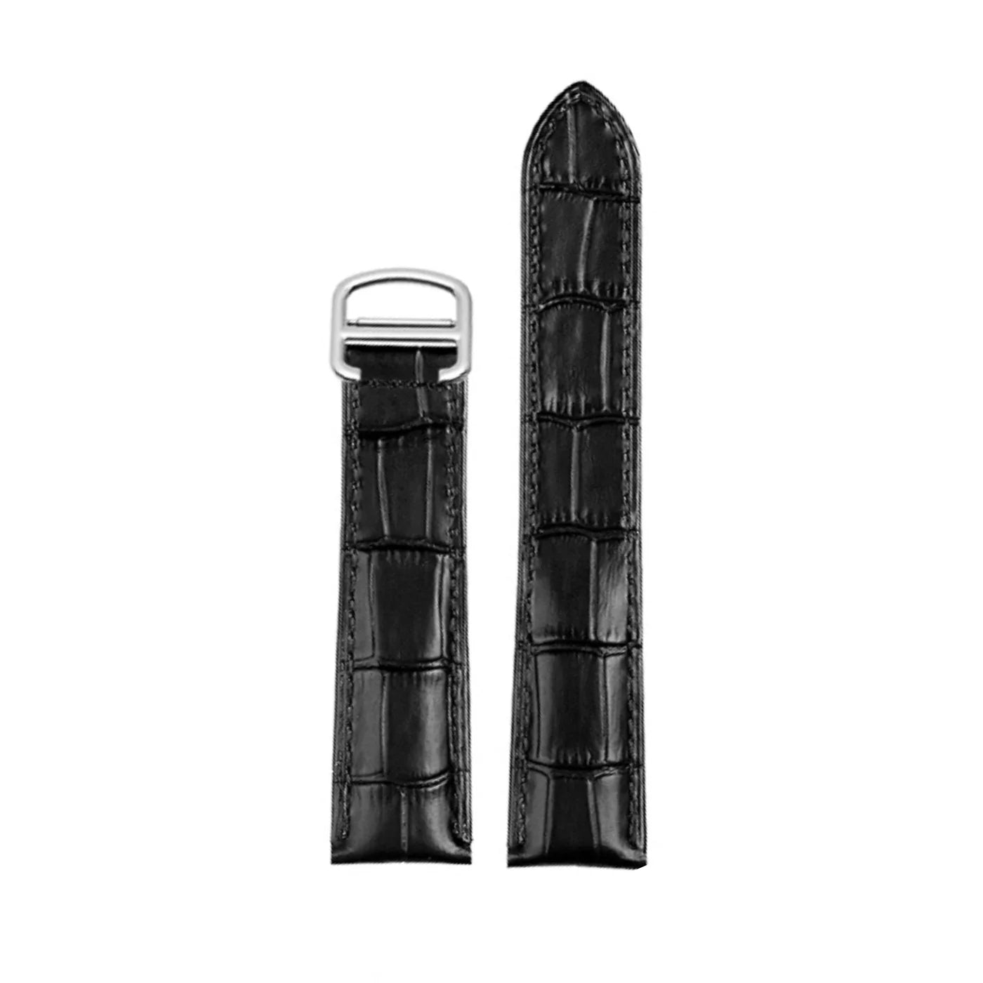 Leder Armband - für Cartier Tank - Schwarz - Helvetus DE