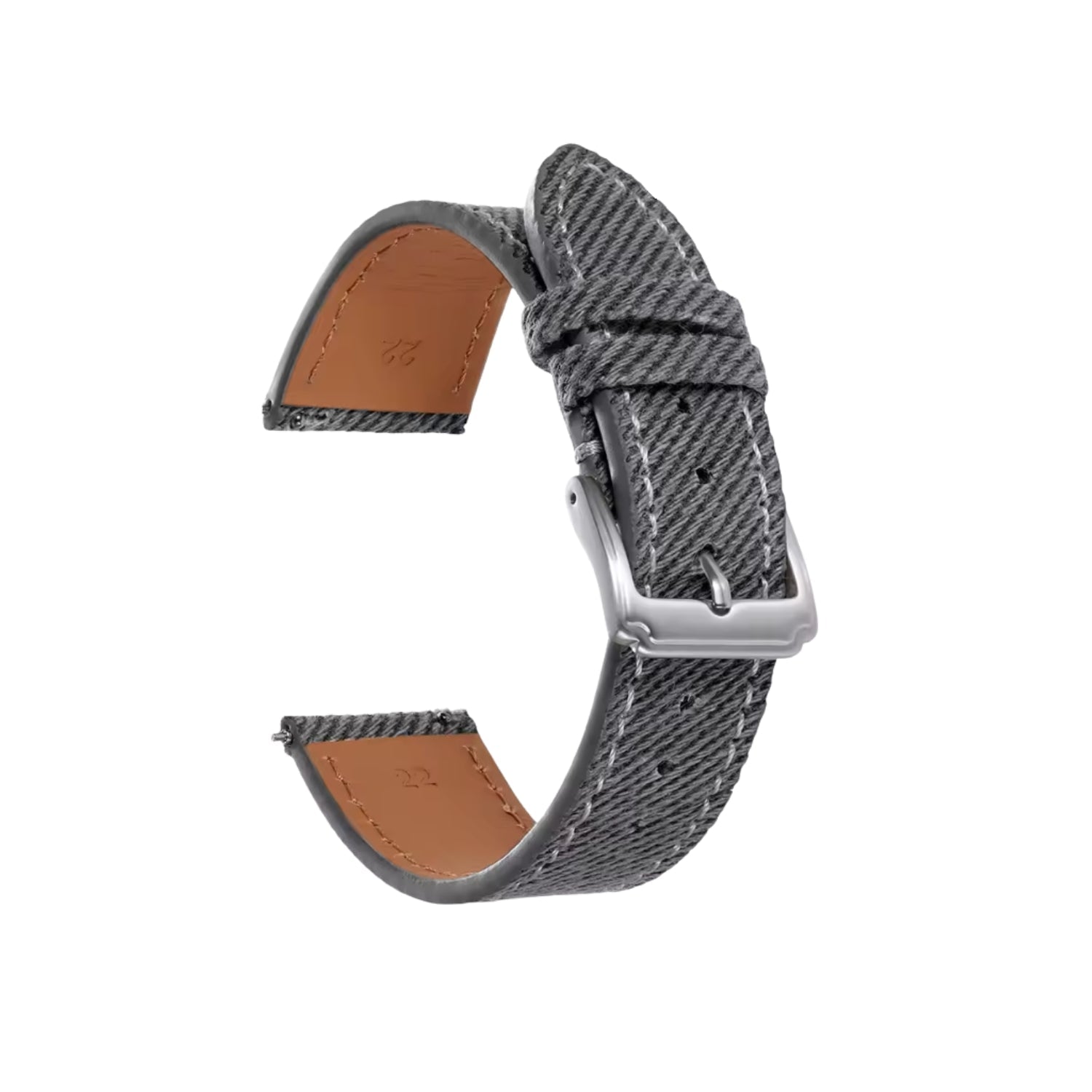 Schwarzes Handgefertigtes Denim - Uhrenarmband – DenimaTex™ von Helvetus® - Helvetus DE