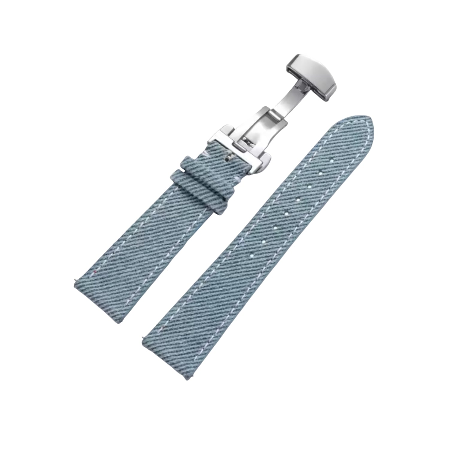 Blaues Handgefertigtes Denim - Uhrenarmband – DenimaTex™ von Helvetus® - Helvetus DE