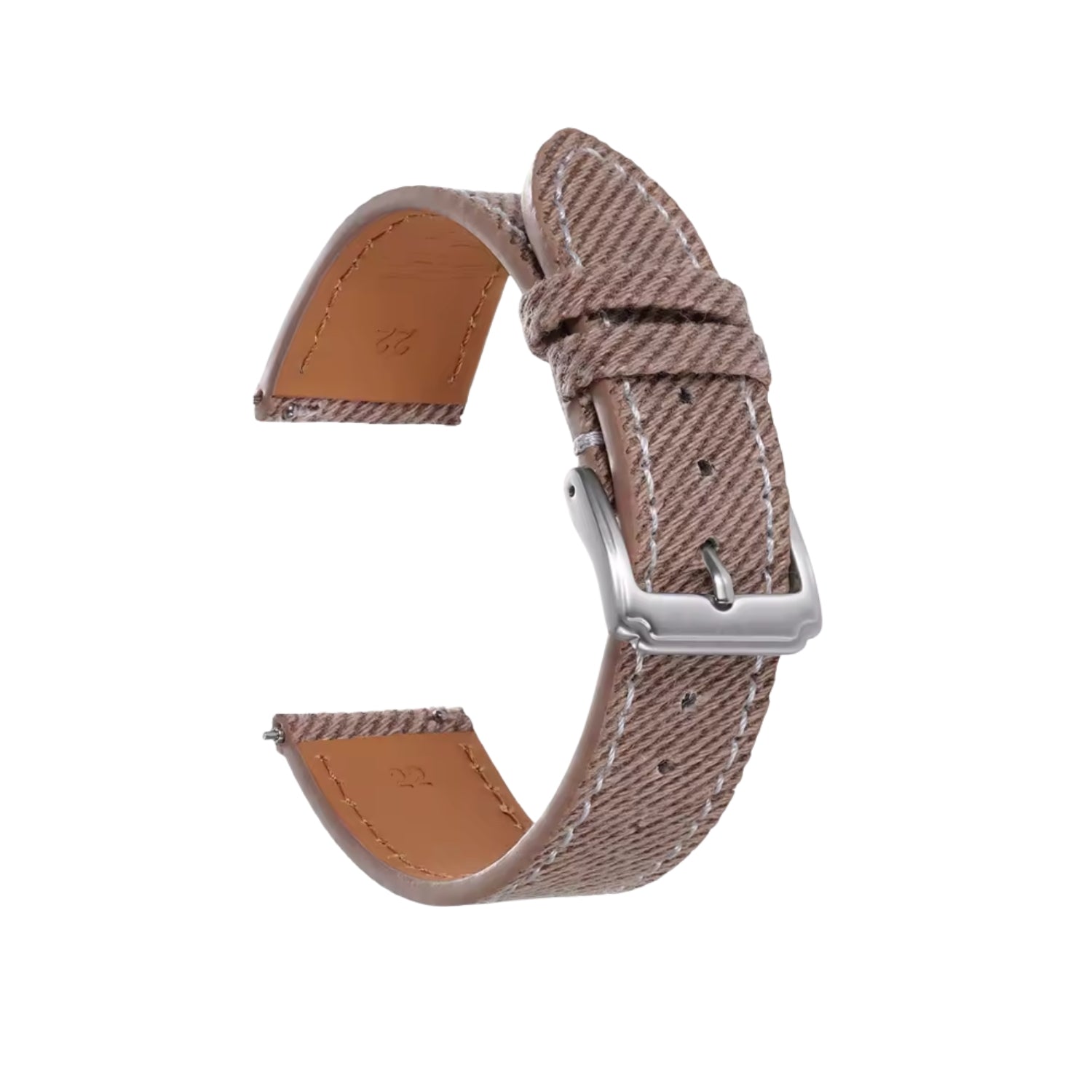 Braunes Handgefertigtes Denim - Uhrenarmband – DenimaTex™ von Helvetus® - Helvetus DE