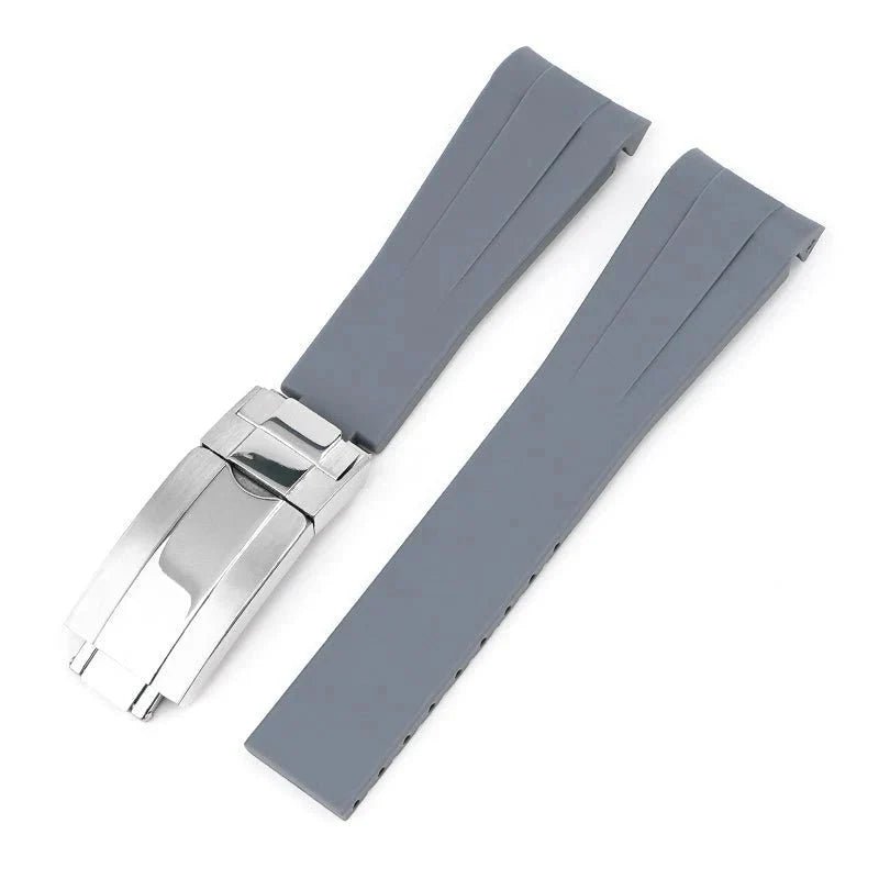 Faltschließe Kautschukarmband für Rolex Air - King 126900/116900 – Grau - Helvetus DE