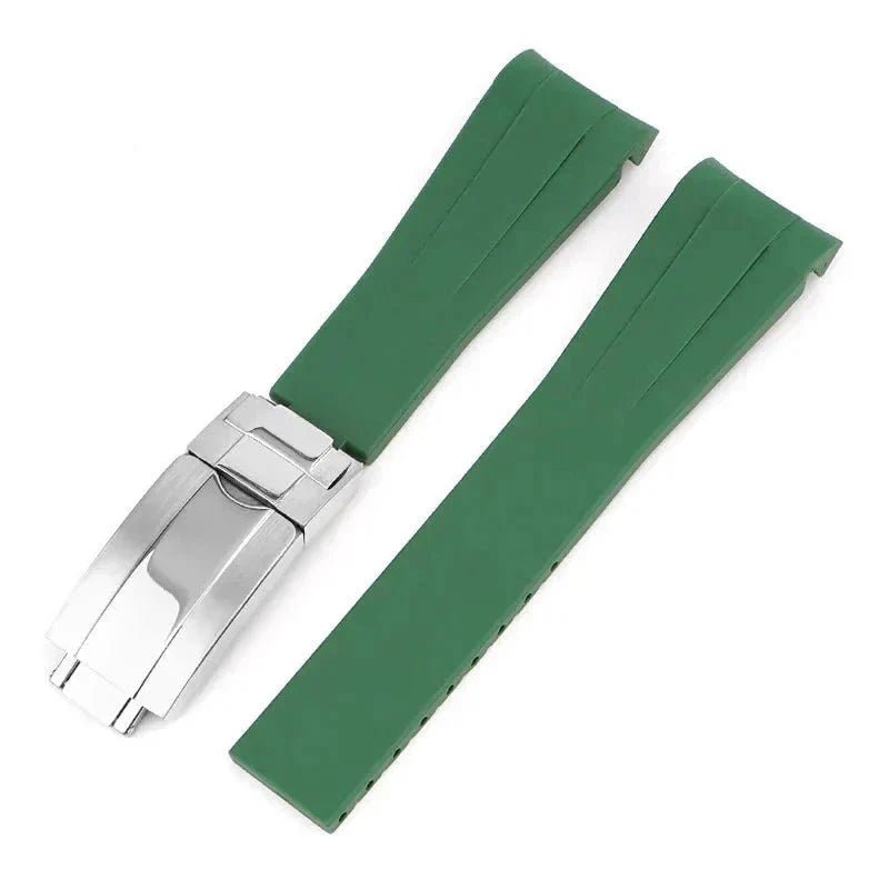 Faltschließe Kautschukarmband für Rolex Day - Date II 41mm – Grün - Helvetus DE
