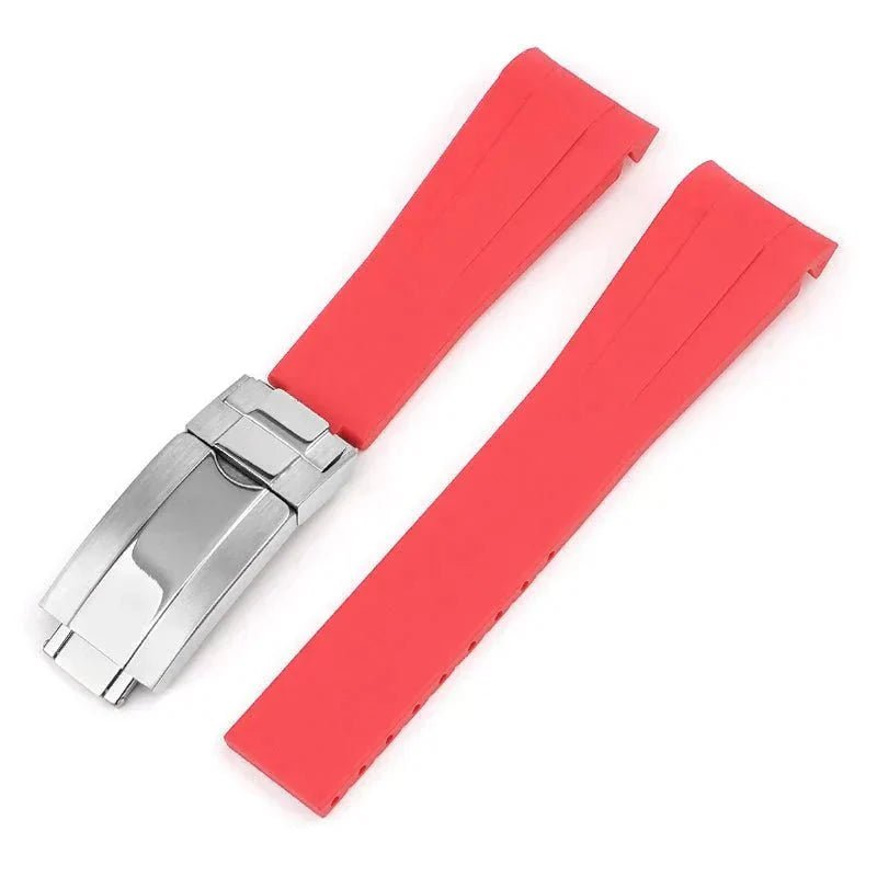 Faltschliesse Kautschukarmband für Rolex Oyster Perpetual 39mm – Rot - Helvetus DE