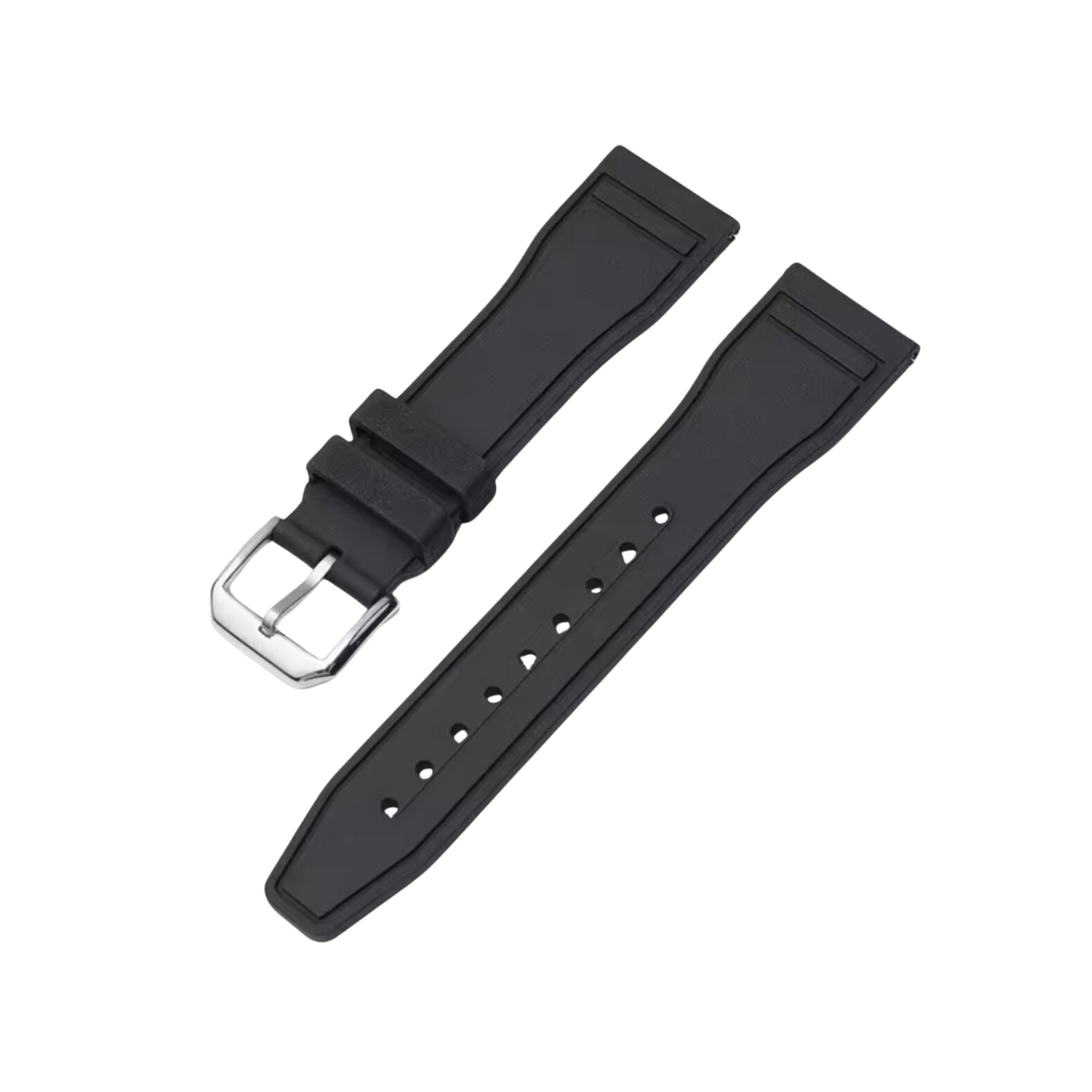 FKM Kautschukarmband – Für IWC Portugieser/Aquatimer/Alle Pilot Modelle/Portugieser/Portofino – Schwarz - Helvetus DE