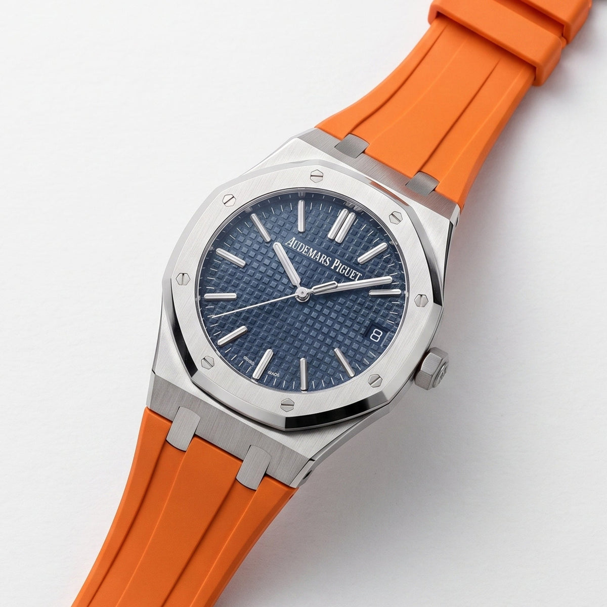 Kautschuk Armband - für alle Audemars Piguet Royal Oak 41mm - Orange - Helvetus