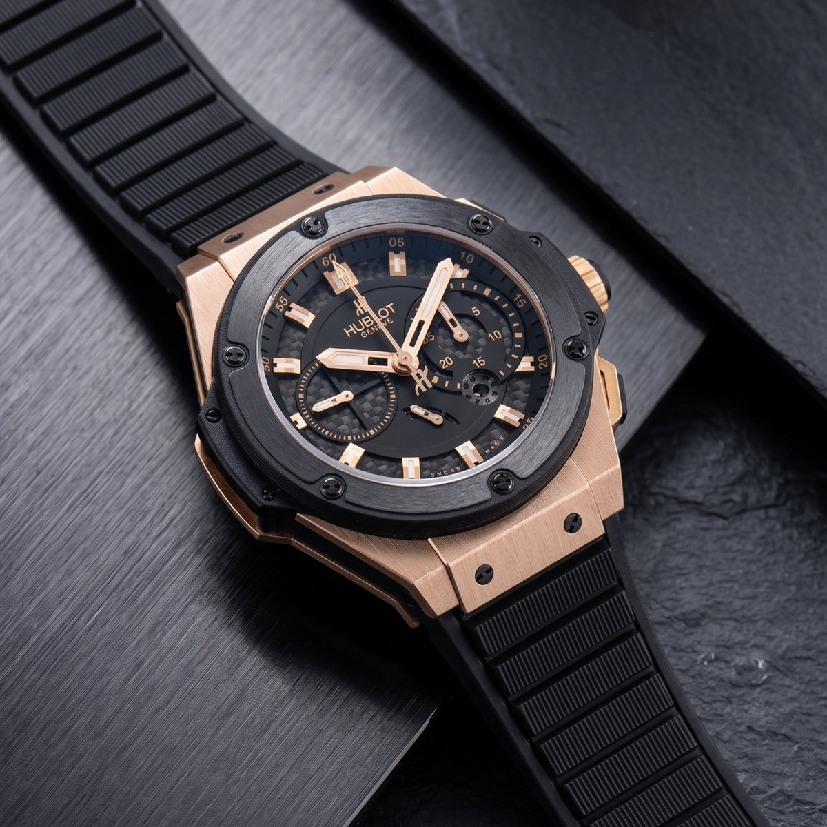 Kautschuk Armband – Für Hublot King Power – Schwarz - Helvetus