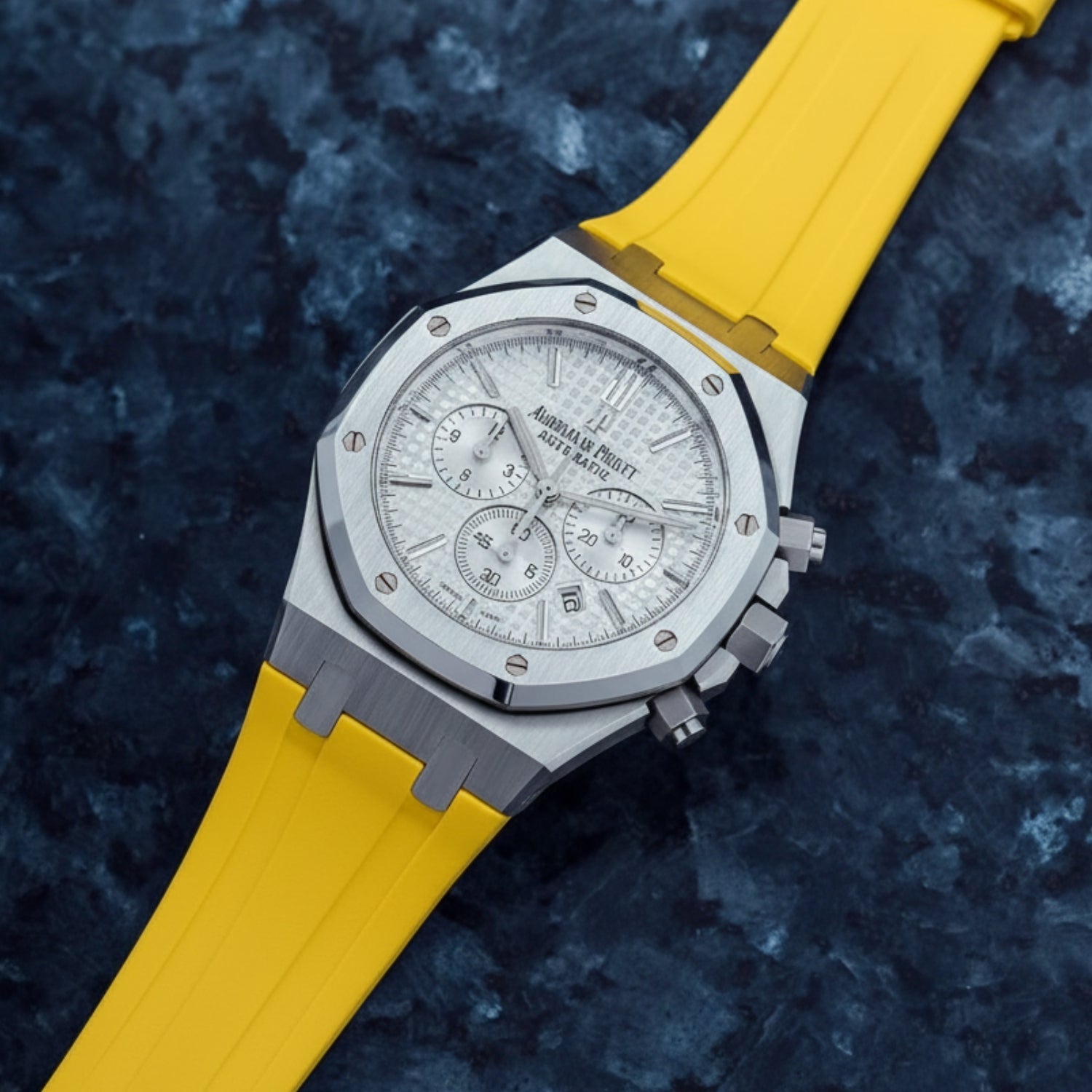 Kautschuk Armband - für alle Audemars Piguet Royal Oak 41mm - Gelb - Helvetus DE