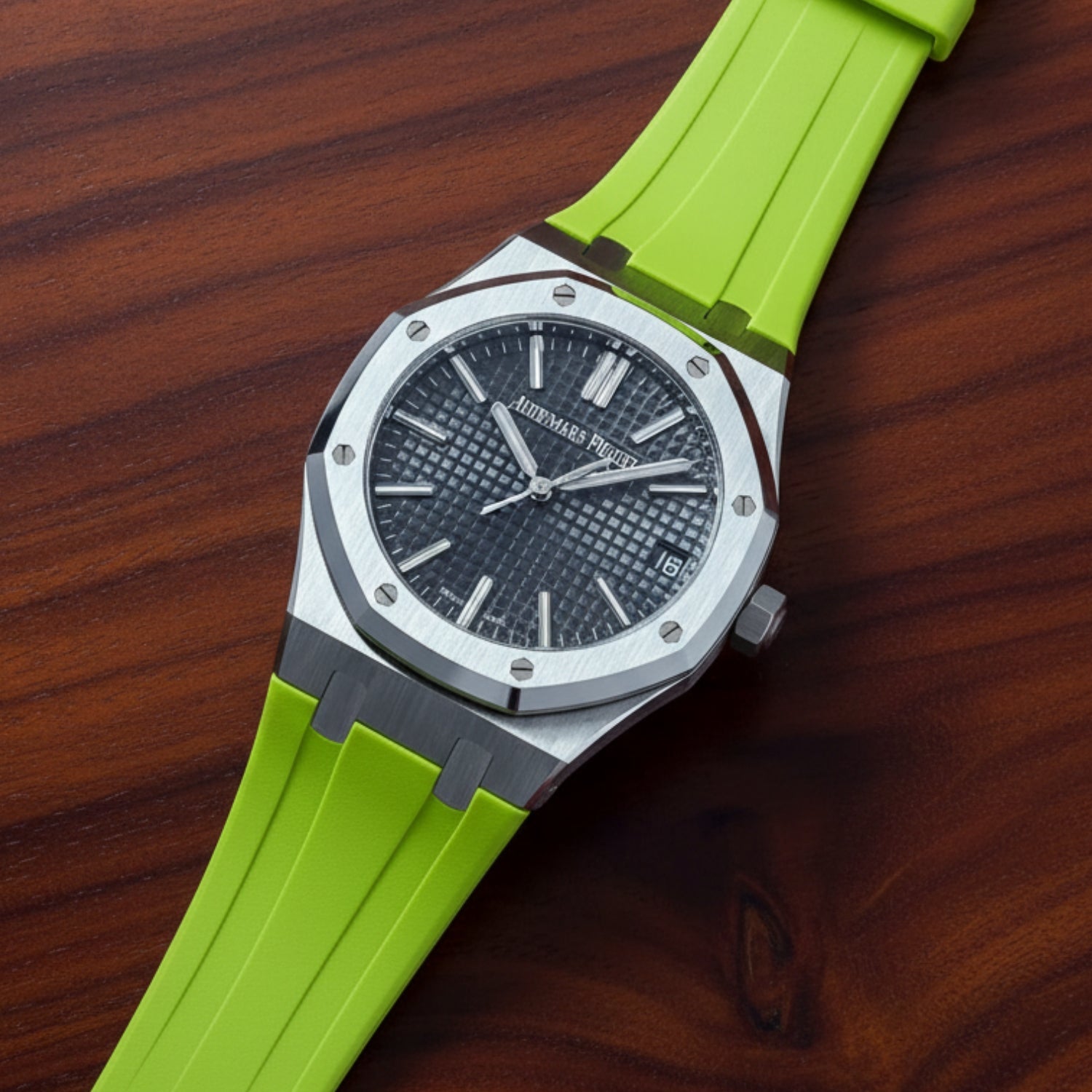 Kautschuk Armband - für alle Audemars Piguet Royal Oak 41mm - Hell Grün - Helvetus DE