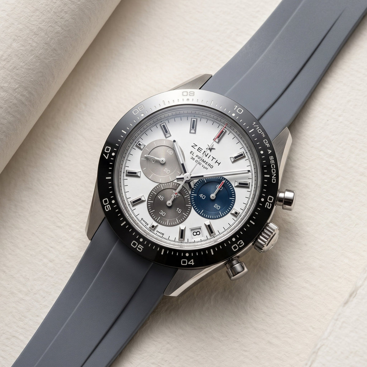 Kautschukarmband für alle Zenith Chronomaster Modelle – Grau - Helvetus