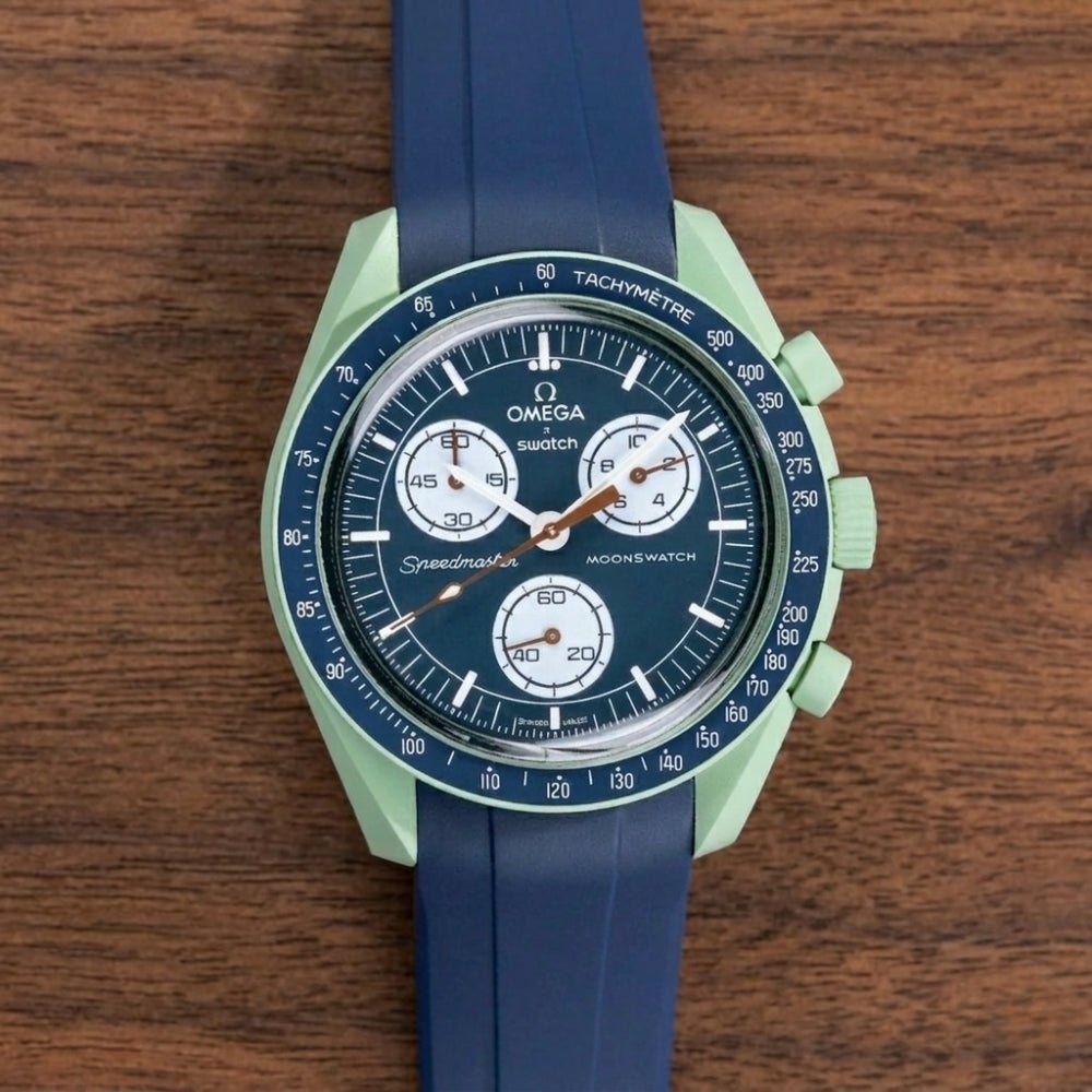 Kautschukarmband – Für Mission on Earth | Omega X Swatch | MoonSwatch – Blau - Helvetus DE
