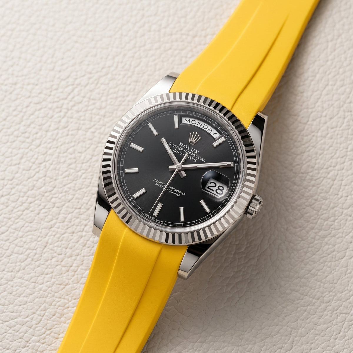 Kautschukarmband für Rolex Day-Date 40mm – Gelb - Helvetus