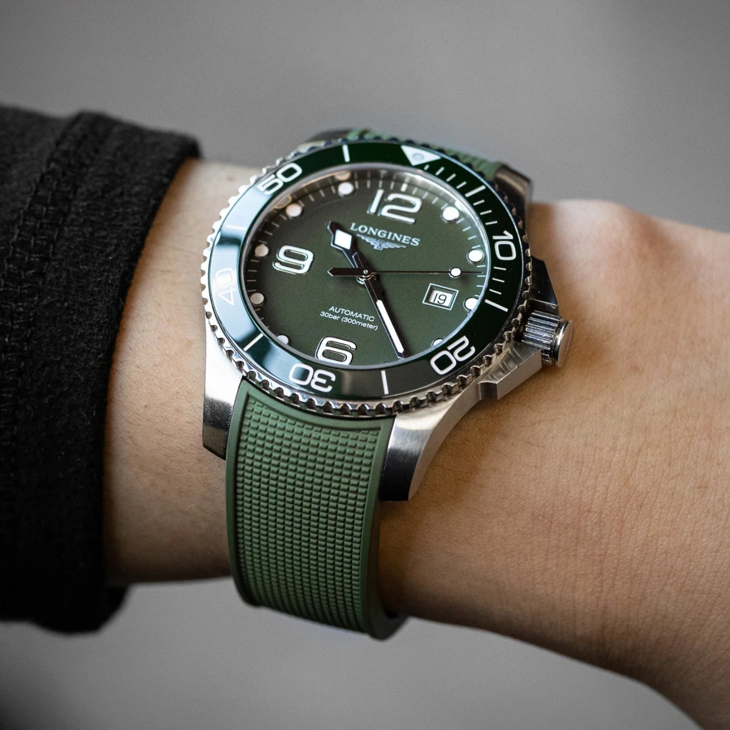 Kautschukarmband – Für Longines HydroConquest – Grün - Helvetus DE
