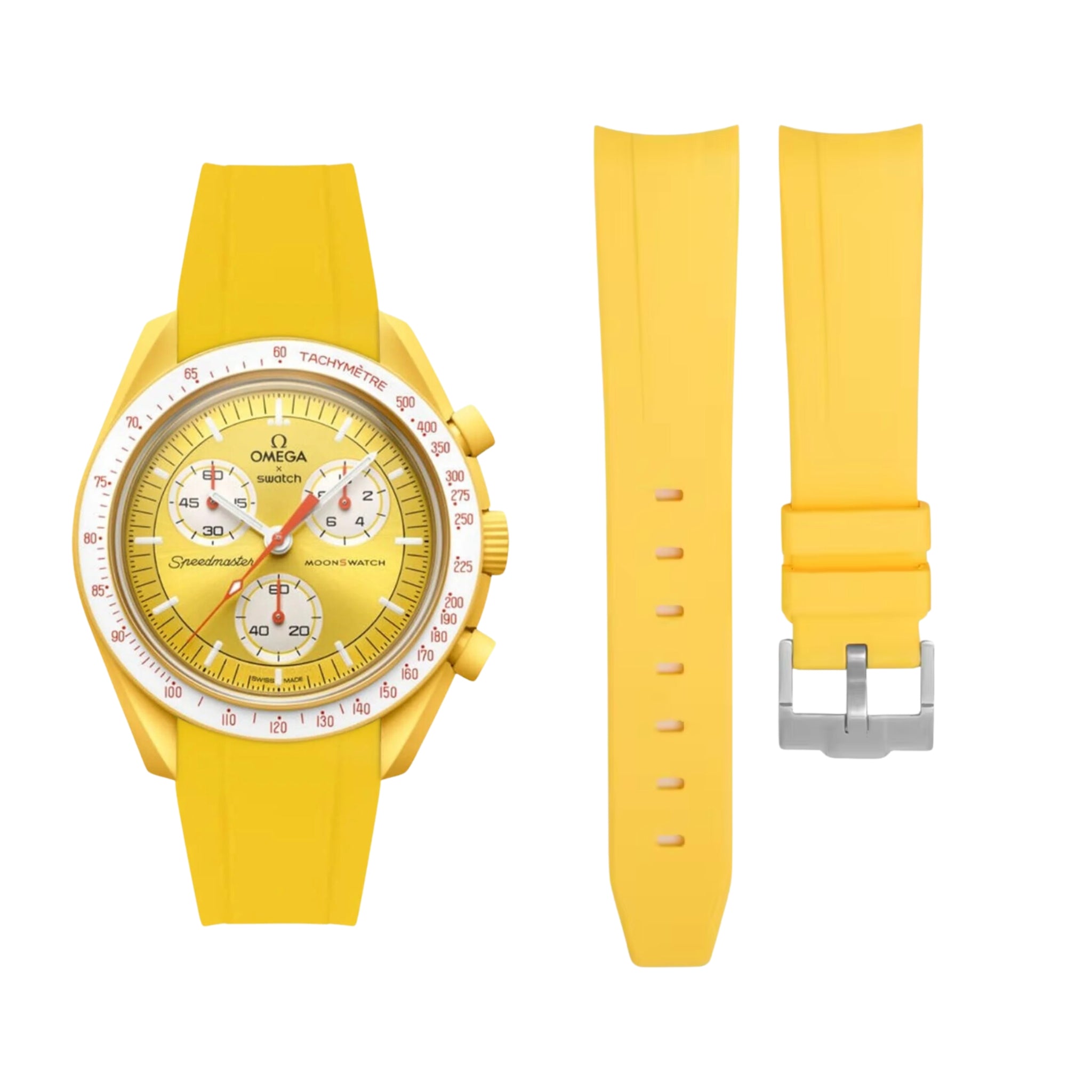 Kautschukarmband – Für Mission to the Sun | Omega X Swatch | MoonSwatch – Gelb - Helvetus DE