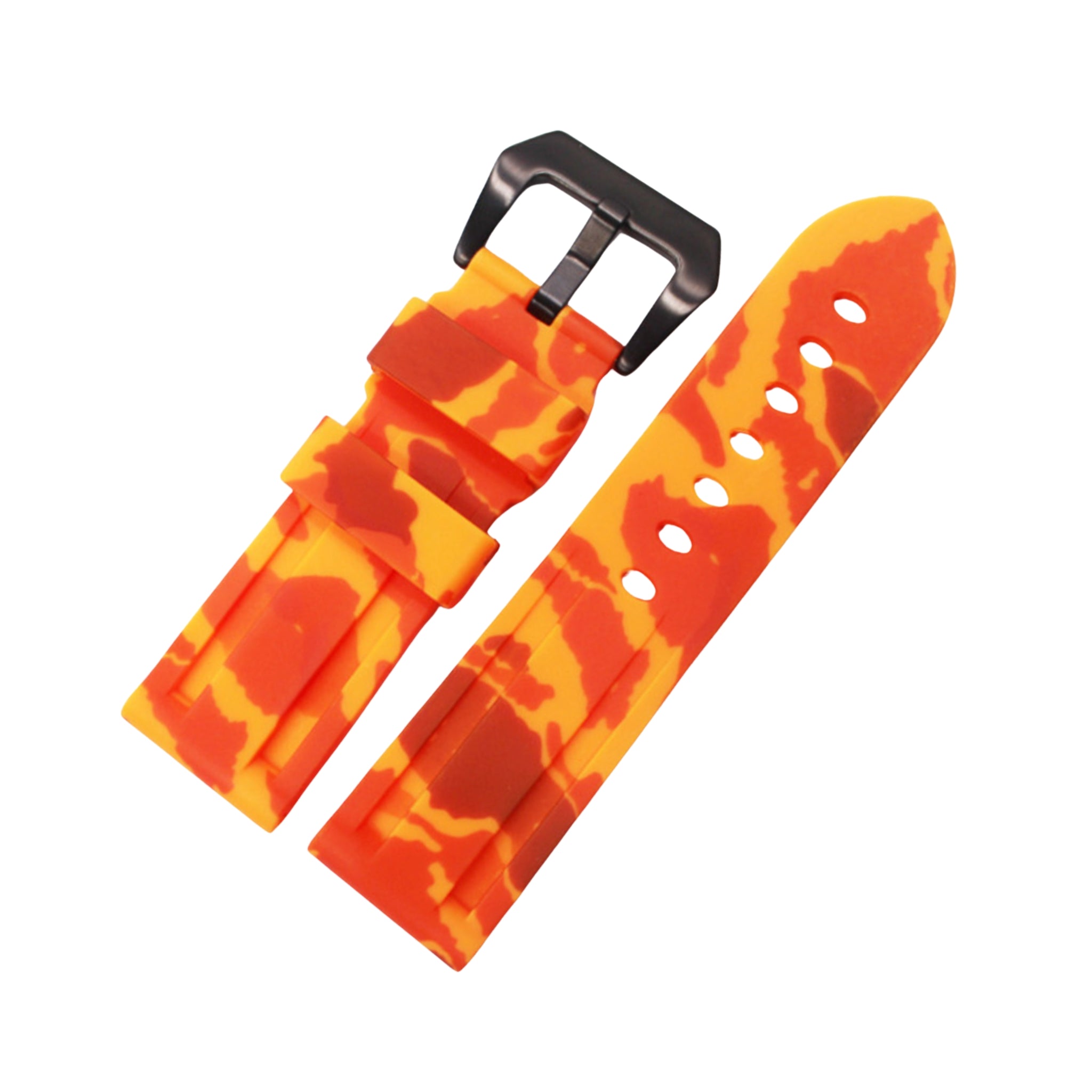 Kautschukarmband – Für Panerai – Orange Camo - Helvetus DE