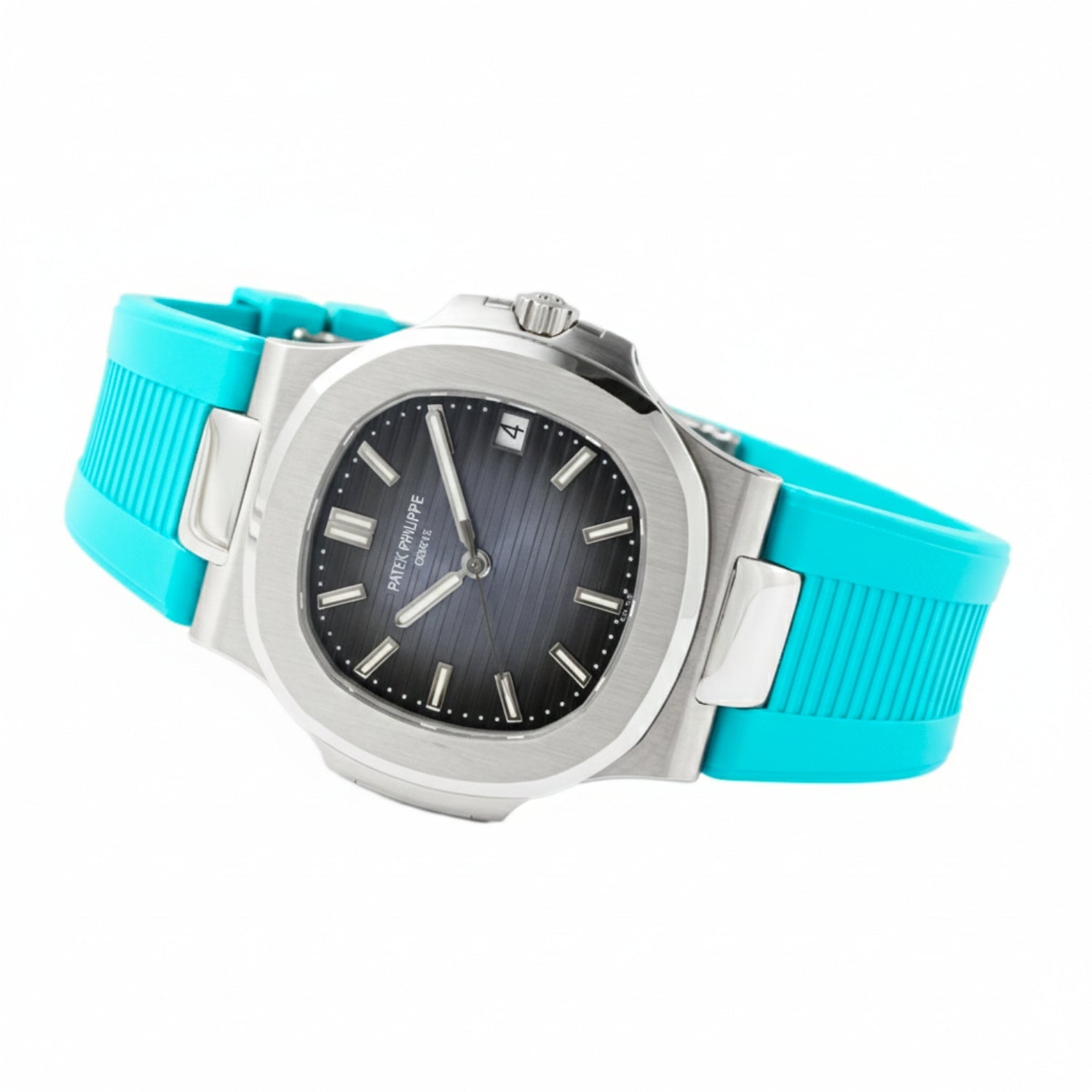 Kautschukarmband – Für Patek Philippe Nautilus – Hell Blau - Helvetus DE