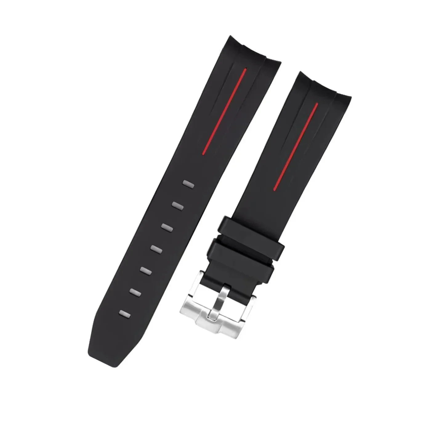 Kautschukarmband für Rolex Sky - Dweller – Schwarz/Rot Linie | LuxLine® - Helvetus DE