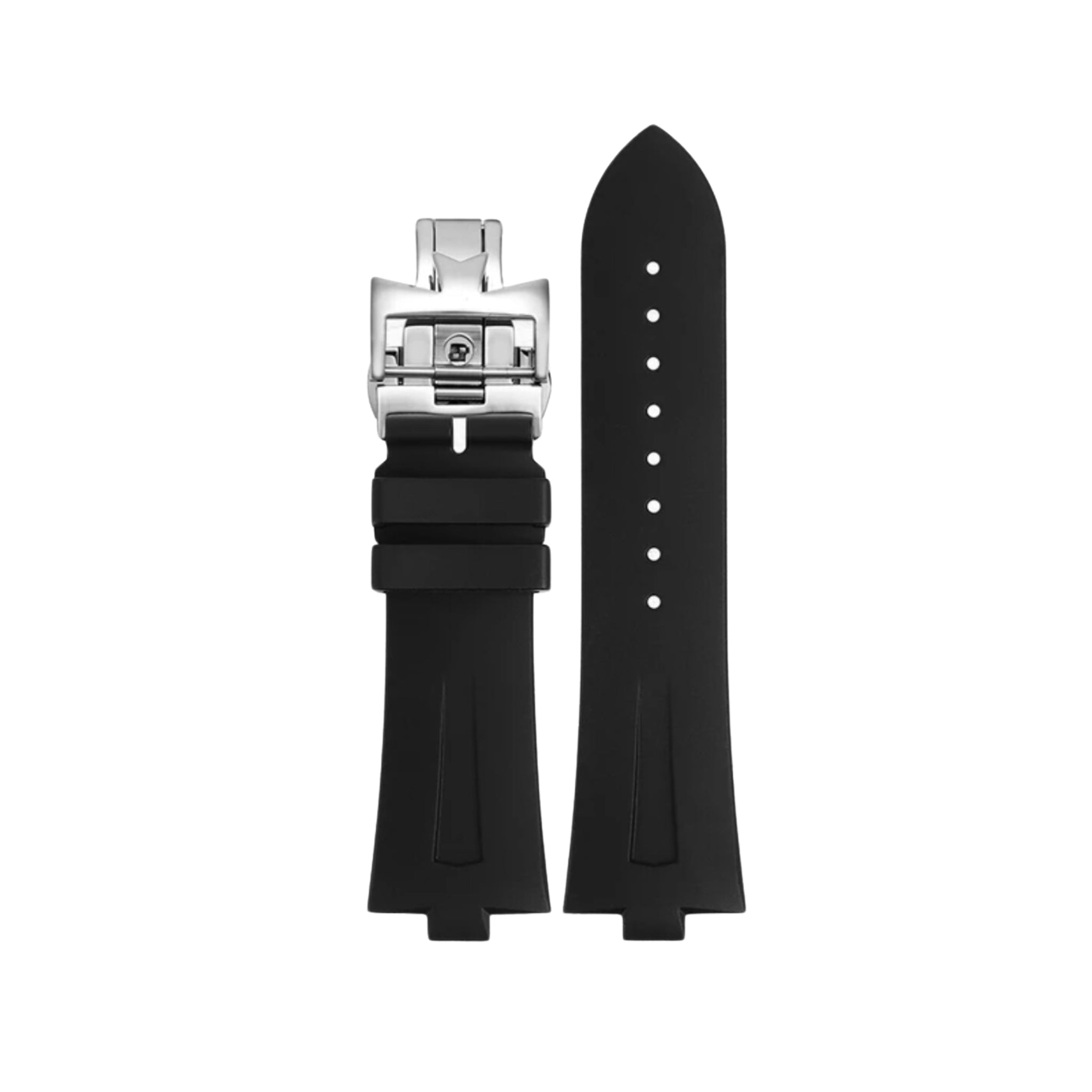 Kautschukarmband – für Vacheron Constantin Overseas 25mm – Schwarz - Helvetus DE