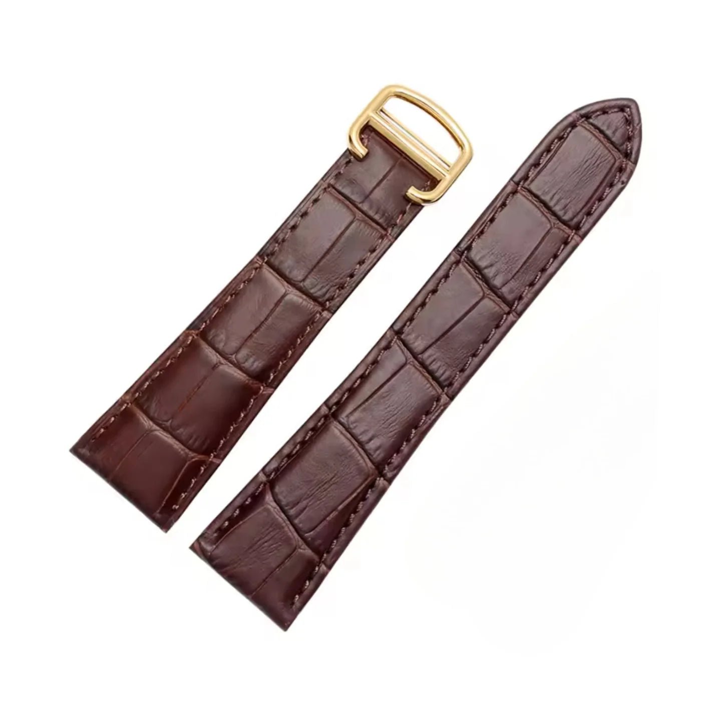 Leder Armband - fur Cartier Calibre - Braun - Helvetus DE