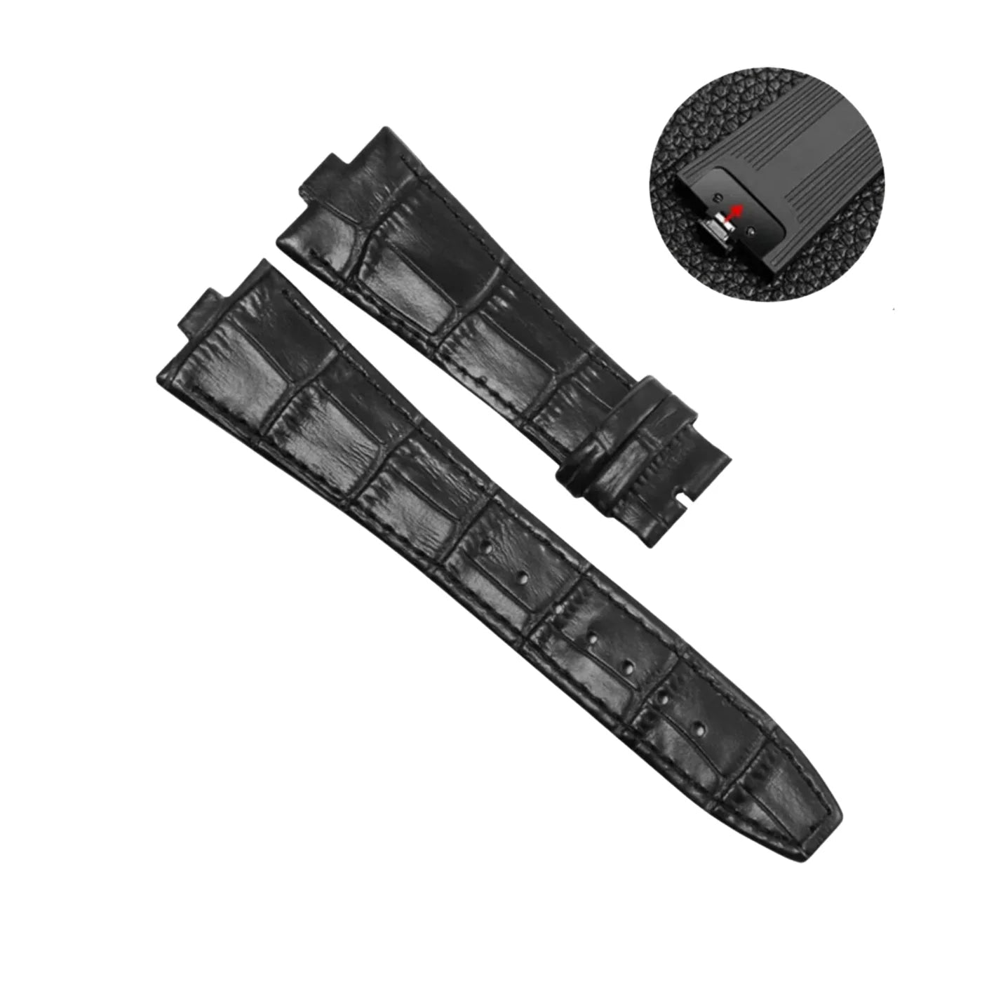 Lederarmband – für Vacheron Constantin Overseas – Schwarz - Helvetus DE