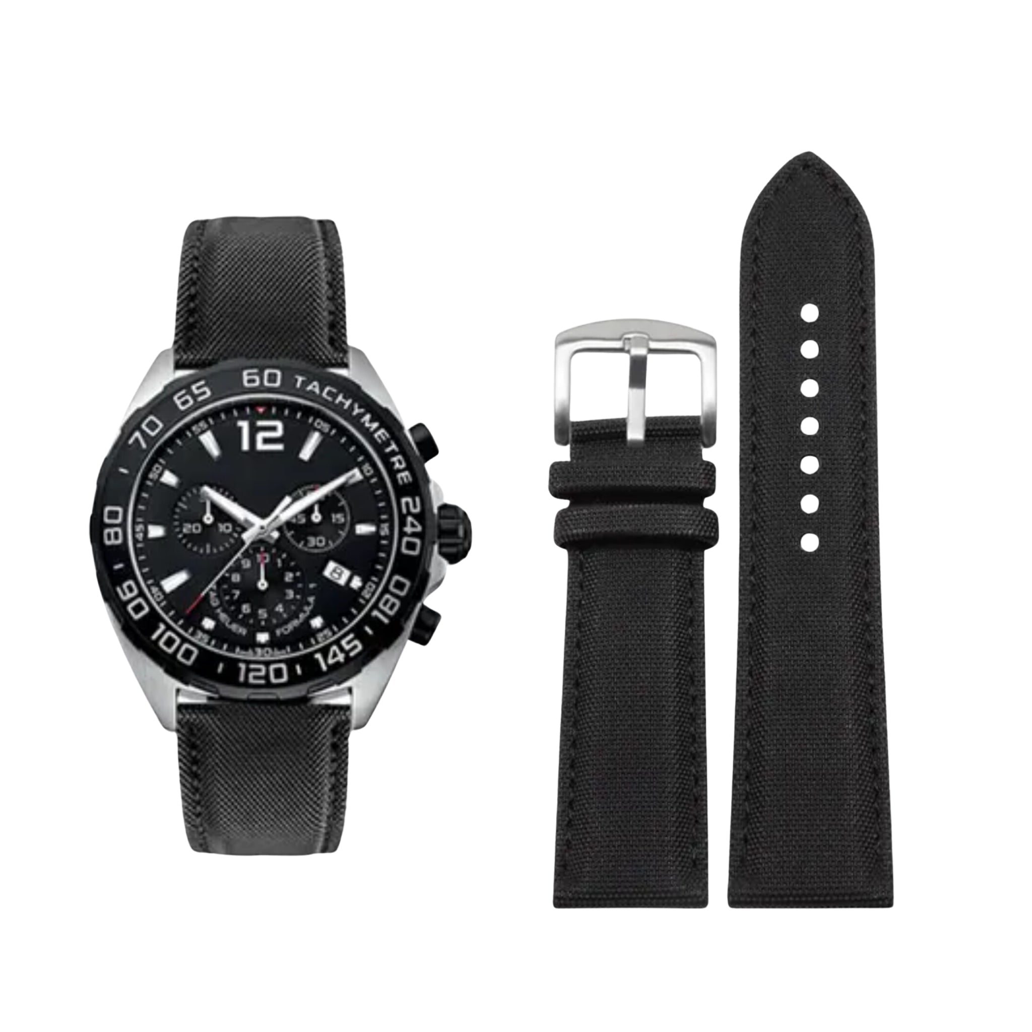 Nylonarmband – Für Tag Heuer Formula 1 – Schwarz - Helvetus DE