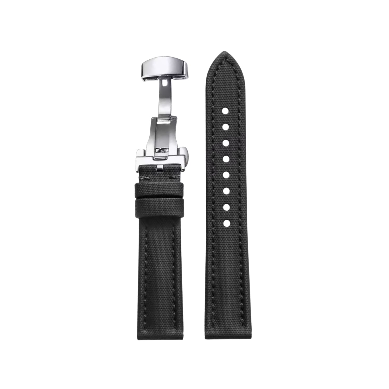 Sailcloth FKM Kautschuk Armband – Schwarz – MarinerTex™ von Helvetus® - Helvetus DE